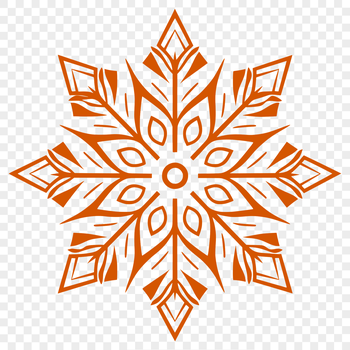 A delicate winter snowflake designed as a vector art illustration.