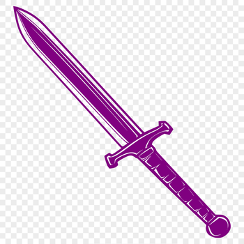 A high-quality illustration of a medieval-style sword, suitable for graphic design and digital cutting machines.