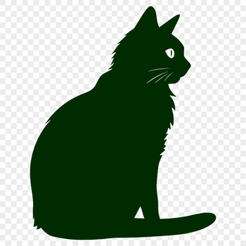 A simple illustration of a cat in full body pose.