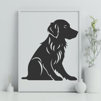 Stunning Sitting Golden Retriever - DXF