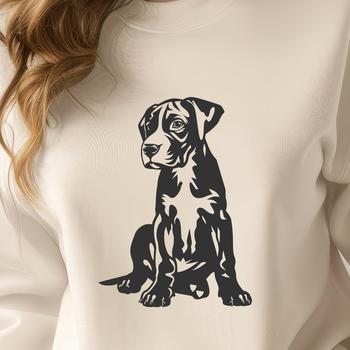 Stunning Sitting Great Dane Clipart