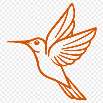 A colorful illustration of a hummingbird in full body pose, showcasing its flight capabilities.