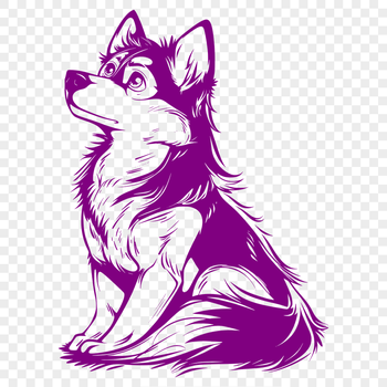 Free Stunning Husky Drawing