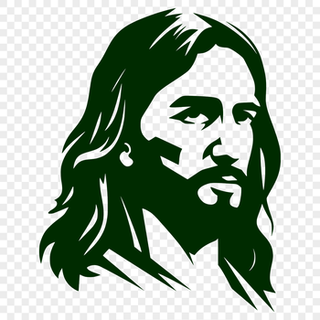 A detailed illustration of a religious figure with a head adorned in traditional attire.