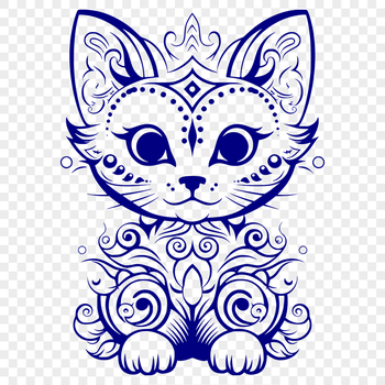 Stunning Sitting Kitten Vector Image