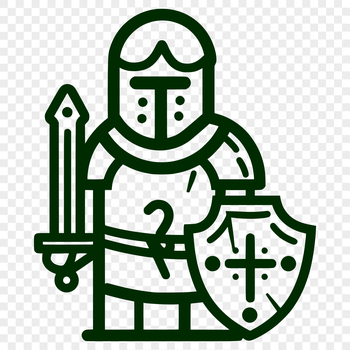 Medieval knight illustration in vector format.