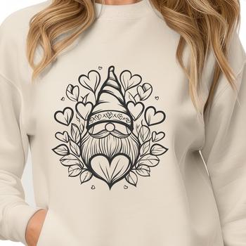 A mythical, dwarfish creature with floral elements depicted in vector design.