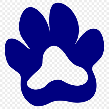 Animal paw print graphic in vector format.