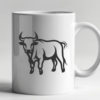 A simple line drawing of a full-body cow, suitable for vector design projects.