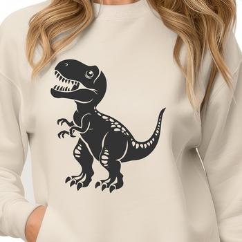 A detailed digital drawing of a dinosaur in its natural habitat as part of a clip art collection.