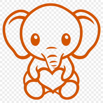 Vector illustration of a single elephant in various poses and styles suitable for cutting machines and digital art software.
