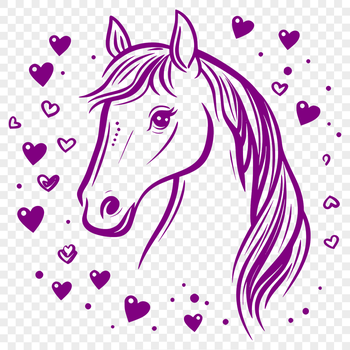 A digital representation of a horse designed with vector graphics, suitable for various design applications.