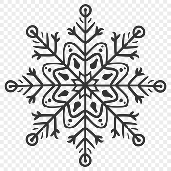 Artistic Snowflake In SVG & DXF