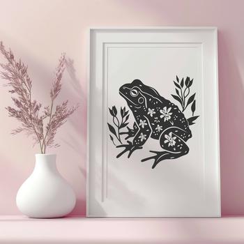 A digital illustration of a toad from the front, featuring intricate details and textures.