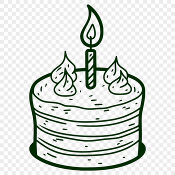 Beautiful Birthday Cake In DXF For Free Download