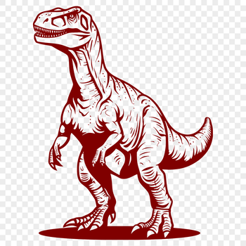 A prehistoric dinosaur with a full body, illustrated in a vector format.