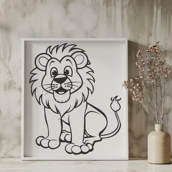 Artistic Lion In DXF Format