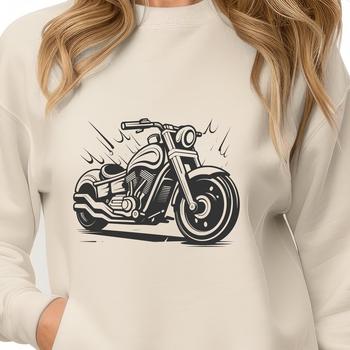 Illustrated motorcycle design for vector art projects.