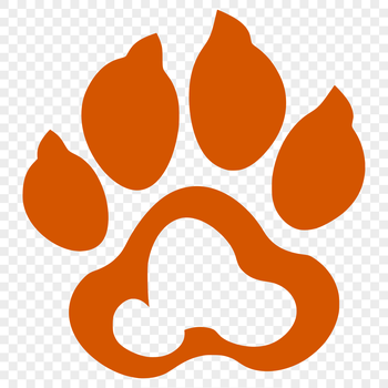 A high-quality vector design of animal paw prints in various sizes.