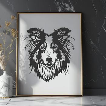 Creative Shetland Sheepdog Digital Artwork