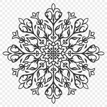 A delicate, intricate snowflake design created using vector art, perfect for winter-themed crafts and projects.