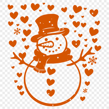 Stunning Snowman In PDF And PNG