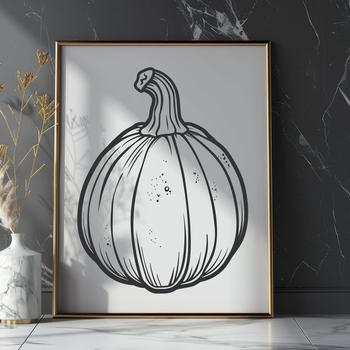 A detailed illustration of a squash, suitable for use as vector art in various design applications.