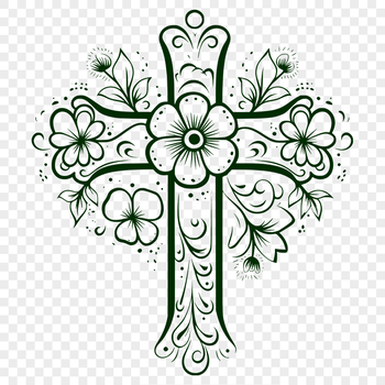 Free Unique Crucifix Vector Illustration