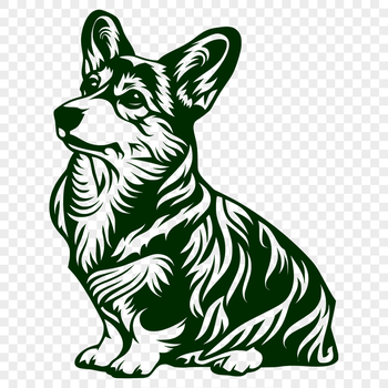 Creative Sitting Welsh Corgi SVG