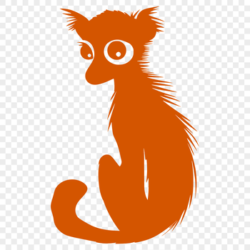 A high-quality vector illustration of a full-body lemur in a neutral pose, suitable for various design projects.
