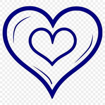 A geometric shape composed of connected lines forming a heart design.