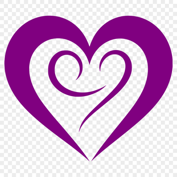 Heart shape illustration for design projects.