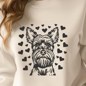 Stunning Miniature Schnauzer Vector Drawing