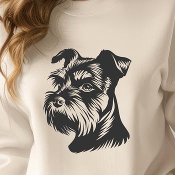 Vector graphic design featuring a small dog breed, suitable for personal projects.