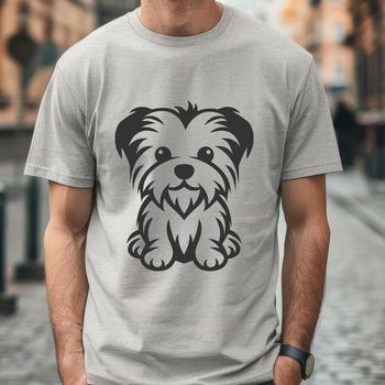 Unique Morkie Vector Drawing