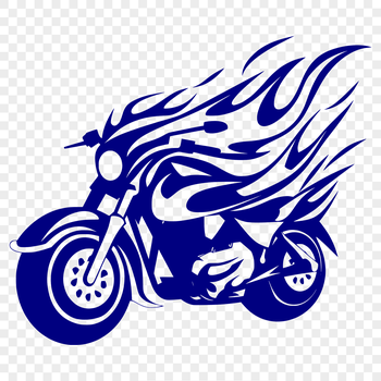 Illustration of a sleek motorcycle with detailed design elements.