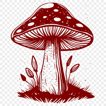 Free Unique Mushroom Vector Illustration