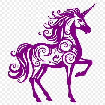 A colorful, ornate illustration of a mythical creature with a single horn on its forehead.