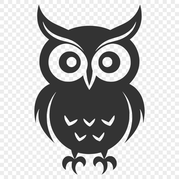 A detailed illustration of a cute owl in full body pose.