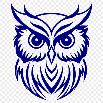 Realistic illustration of an owl's head, suitable for vector art projects.