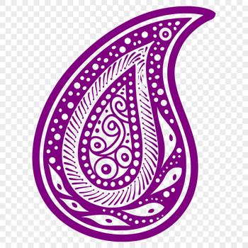 A stylized ornate paisley shape suitable for vector art designs.