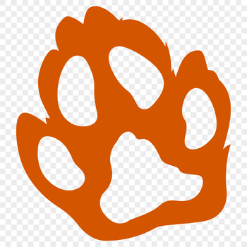 A detailed vector design featuring individual paw impressions, suitable for digital or laser cutting applications.