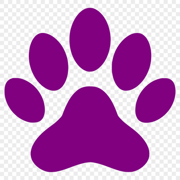 A digital illustration of an animal paw print in vector format.