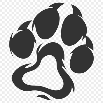 High-quality digital illustration of animal paw prints in vector format, suitable for various design applications.