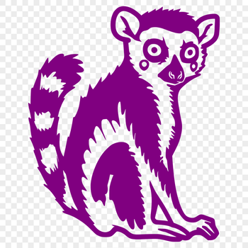 Free Unique Lemur Stencil