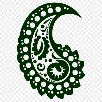 An intricately designed ornate paisley shape, suitable for vector graphics.