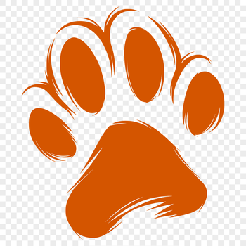 A digital representation of animal paw prints in vector format.