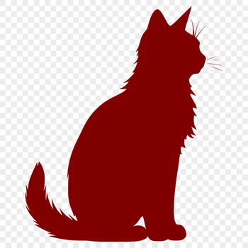 A simple black cat silhouette in vector format.