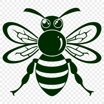 A detailed illustration of a full-body bee, suitable for vector design and cutting machine projects.