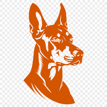 Free Artistic Doberman Pinscher Stencil